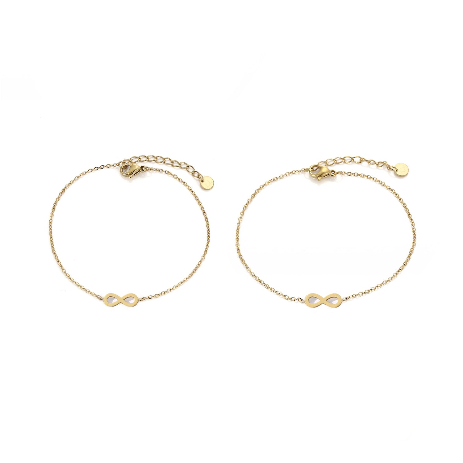 Set armbanden infinity goud - Desieradenconcurrent.nl