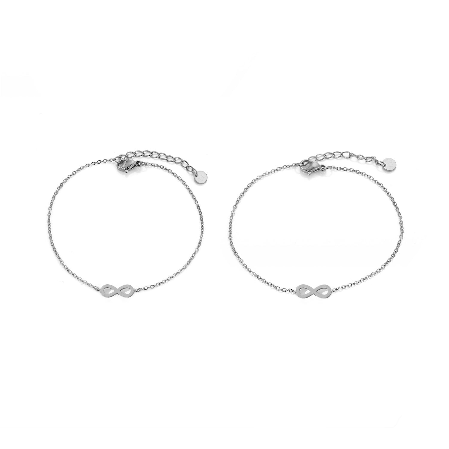 Set armbanden infinity zilver - Desieradenconcurrent.nl