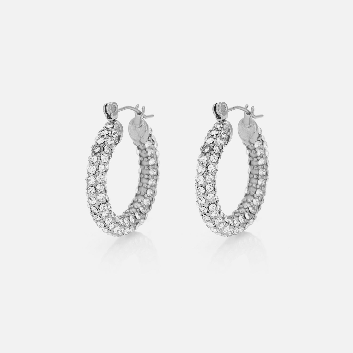 Steentjes hoops zilver - Desieradenconcurrent.nl