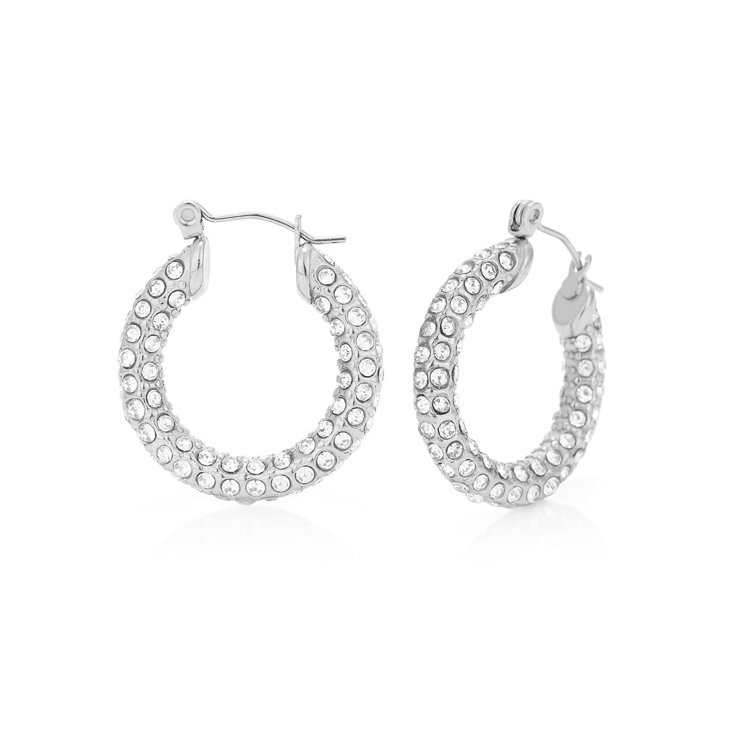 Steentjes hoops zilver - Desieradenconcurrent.nl