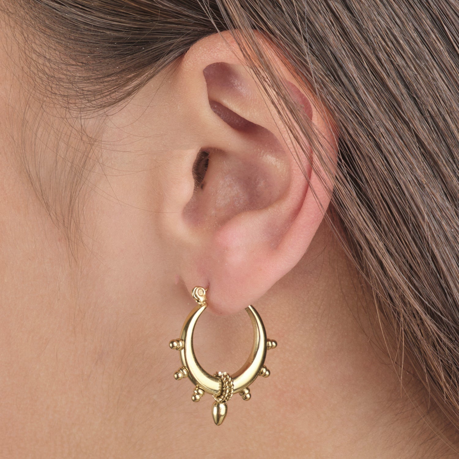 Tropical boho oorbellen goud - Desieradenconcurrent.nl