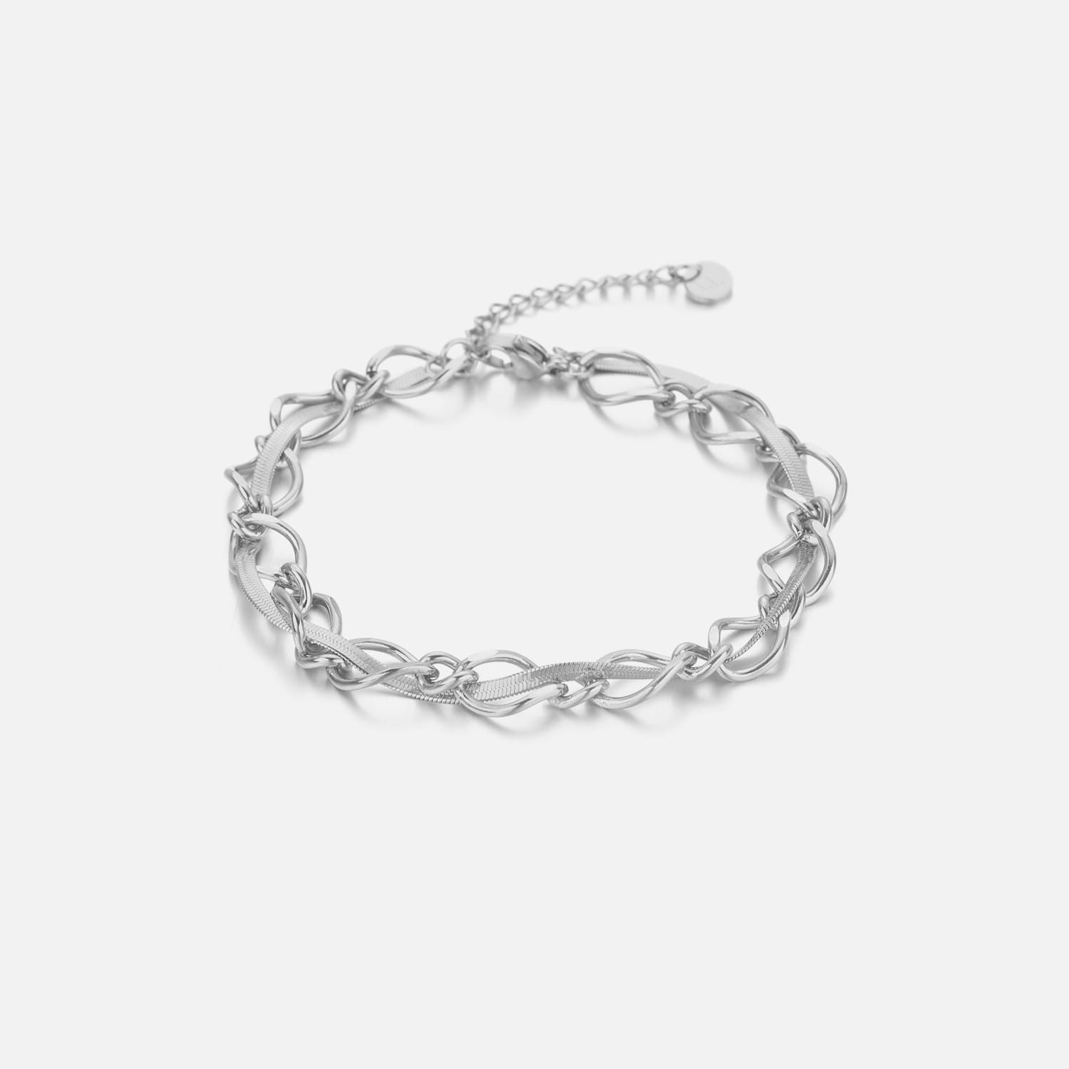 Vlecht schakel armband zilver - Desieradenconcurrent.nl