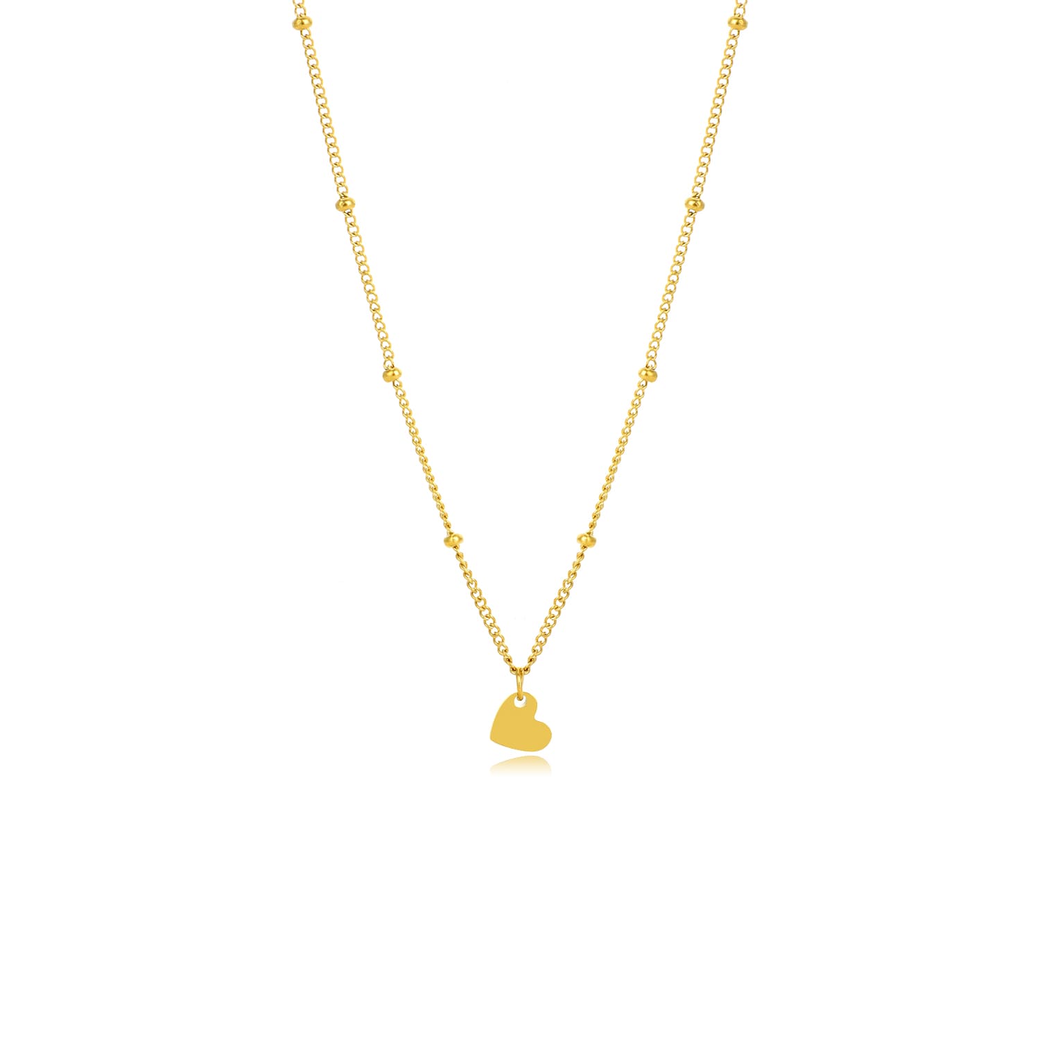 Vriendschapketting dicht hartje goud - Desieradenconcurrent.nl