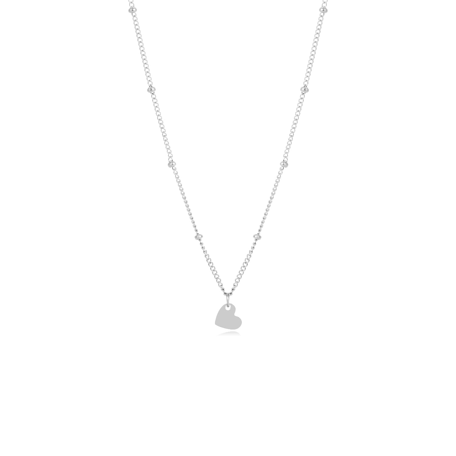 Vriendschapketting dicht hartje zilver - Desieradenconcurrent.nl